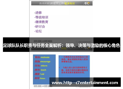 足球队队长职责与任务全面解析：领导、决策与激励的核心角色